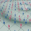 Digital illustration of a wavy plane. Arrows point up and down on the plane.