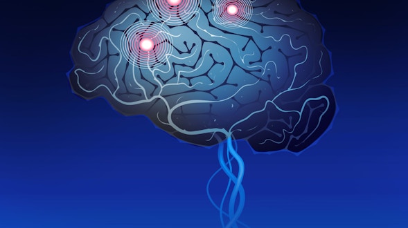 blue brain with love neurons come down from it
