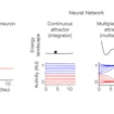 Three carts of neural networks: isolated neurons, continuous attractor (integrator) and multiple discrete attractors (multistability)