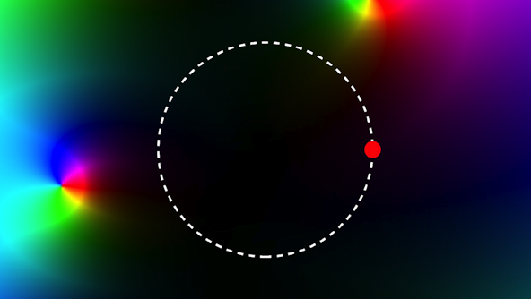 Digital illustration of quantum many-body problem