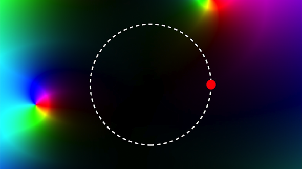 Digital illustration of quantum many-body problem