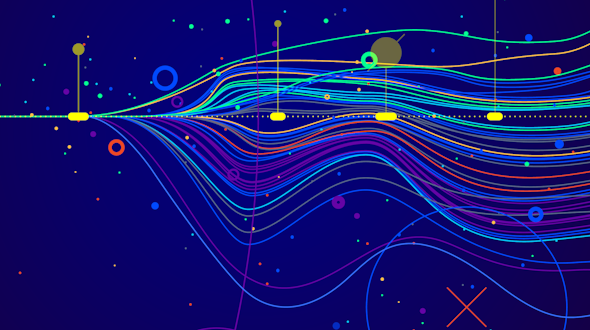 Abstract digital artwork depicting AI-driven innovation, featuring interconnected neural network patterns and glowing data nodes, symbolizing the integration of artificial intelligence into business solutions.
